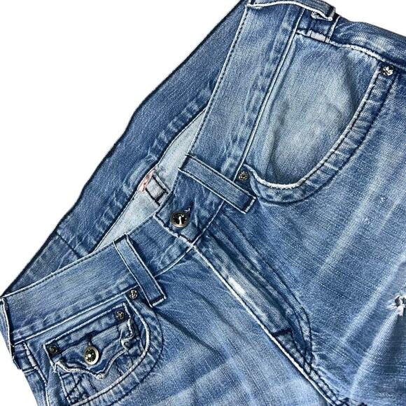 True Religion Y2K Distressed Custom Swarovski Bootcut Jeans - Picture 5 of 6